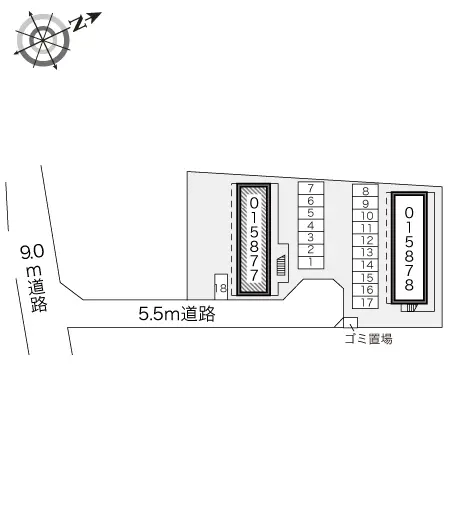 ★手数料０円★柏市高田　月極駐車場（LP）